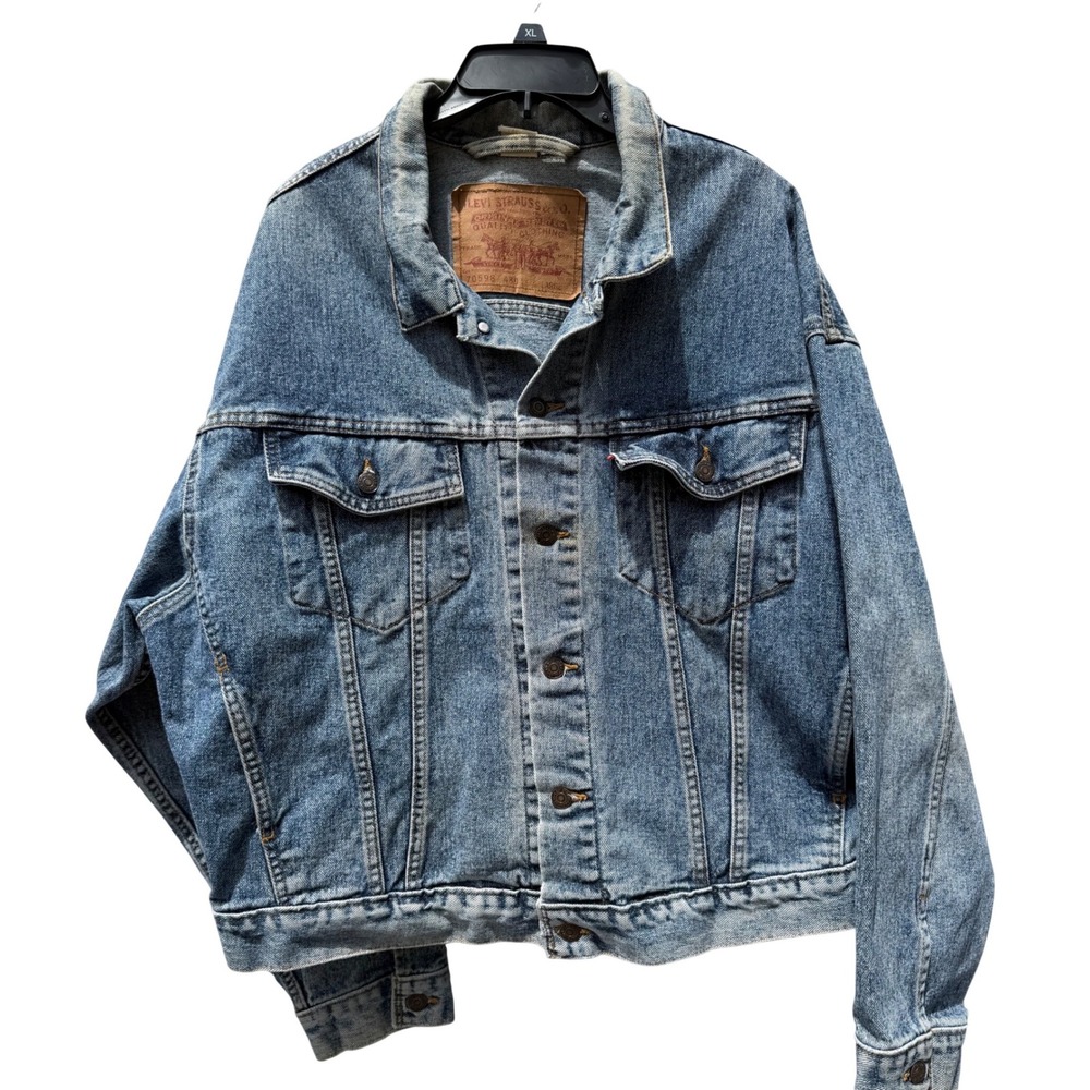 VTG  Levi's 70598 4891 Denim Trucker Jacket Mens Large Blue Made in Canada 90s